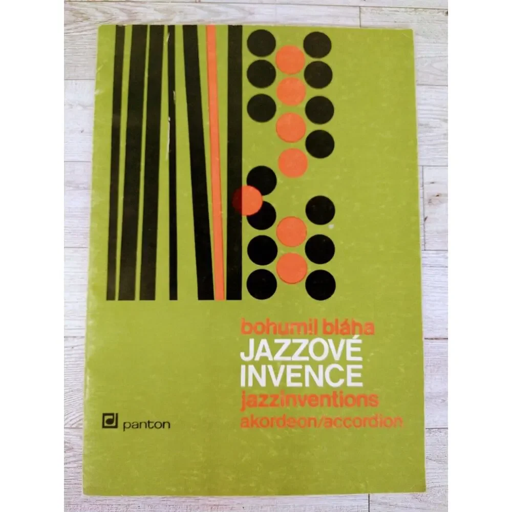 Jazzové‎ Invence 1985 Accordion Vintage Sheet Music Czech Panton Signed Ephemera